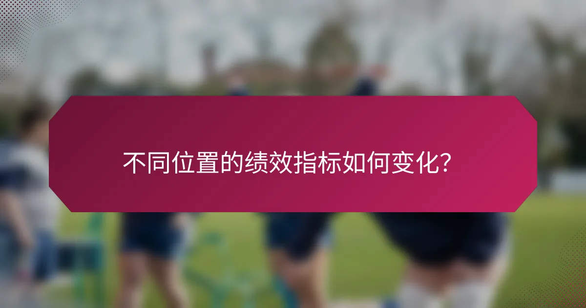不同位置的绩效指标如何变化?