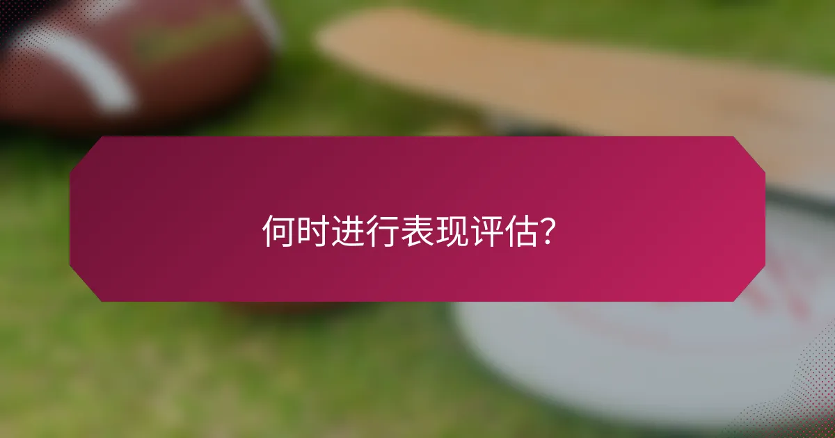 何时进行表现评估?