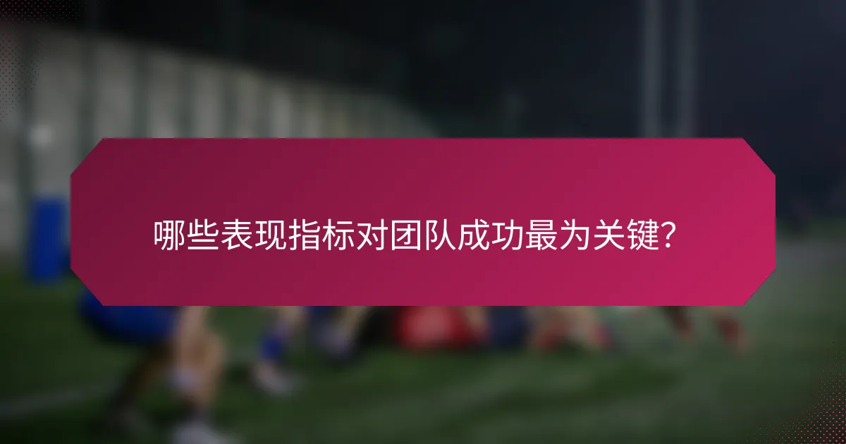 哪些表现指标对团队成功最为关键？