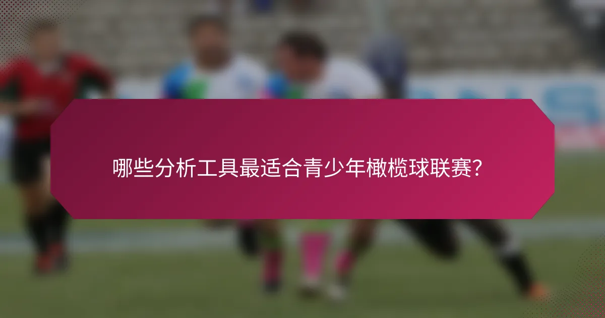 哪些分析工具最适合青少年橄榄球联赛?