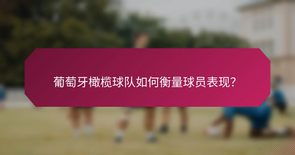 葡萄牙橄榄球队如何衡量球员表现?