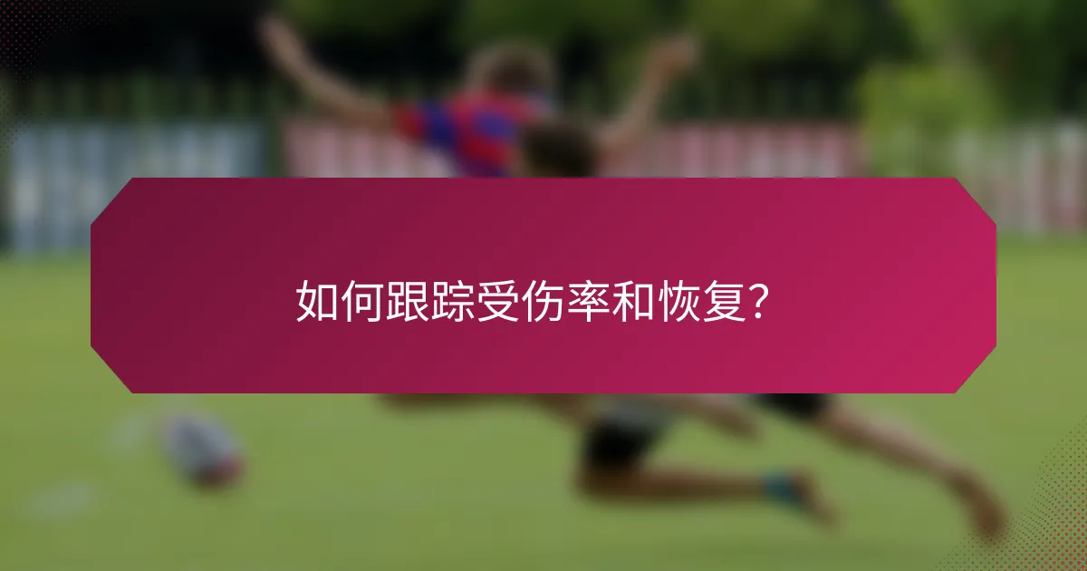 如何跟踪受伤率和恢复?